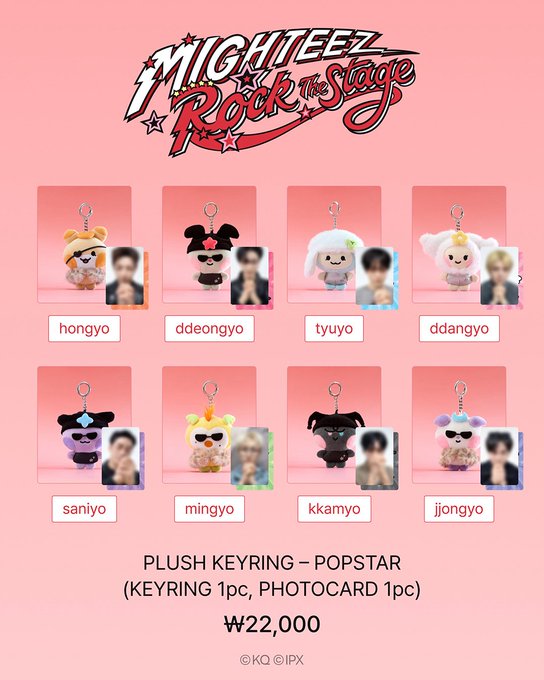 [PRECOMMANDE] KEYRING ATEEZ POPSTAR VER. MIGHTEEZ x ROCKTEEZ