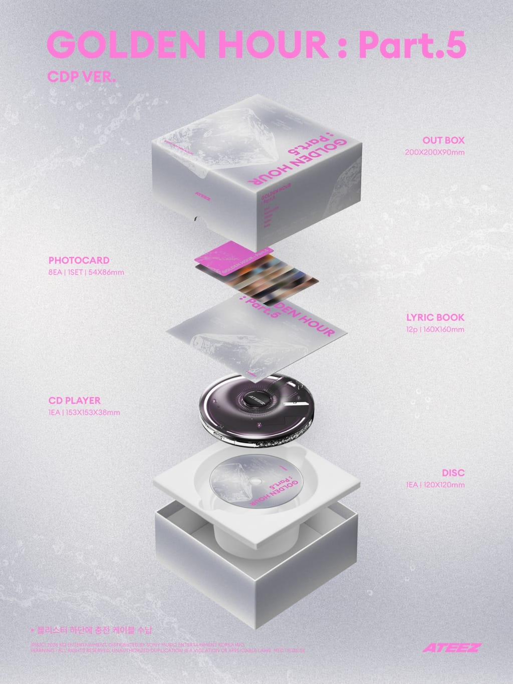 ATEEZ Golden Hour Part : 5 (CD player ver.)
