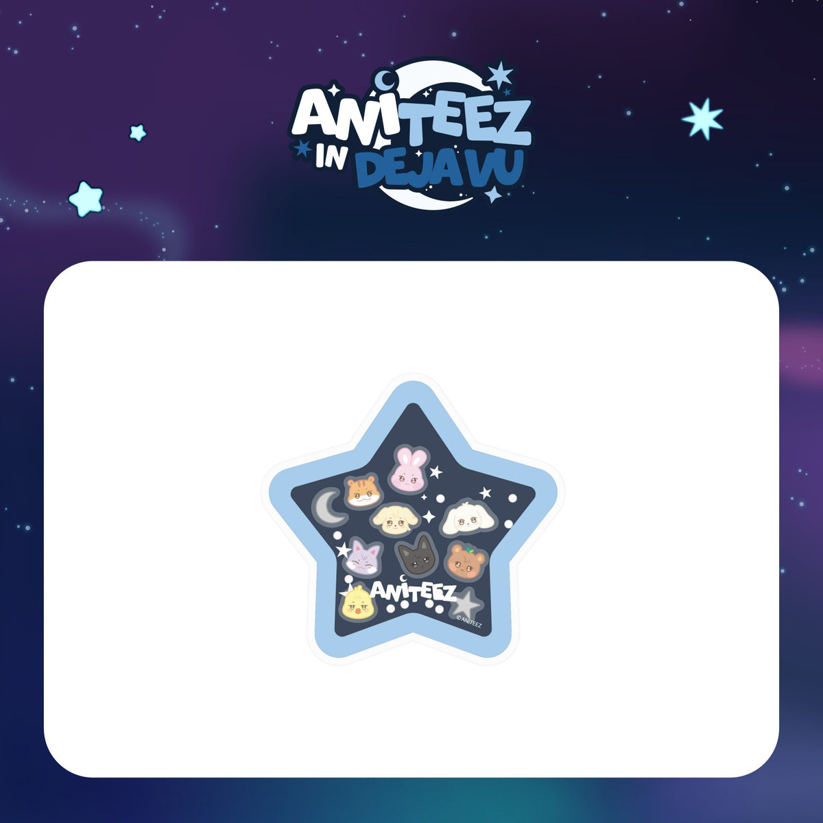 ATEEZ X ANITEEZ POP-UP [ANITEEZ IN DEJA VU] MD 15. Acrylic Shaker Magnetic Smart Tok